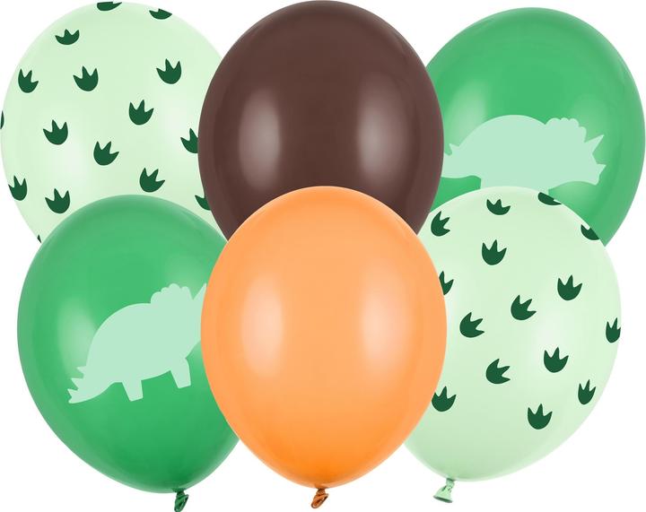 Partydeco Luftballon Strong Dinosaurier 30 cm (6 x)