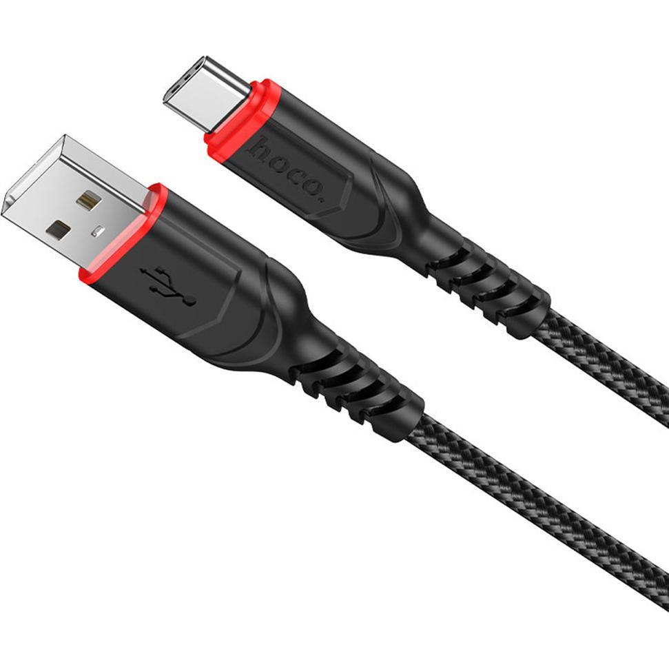 Hoco - Data Cable Victory (X59) - USB-A to USB Type-C, 12W, 2.4A, 1.0m - Black (1 m), USB Kabel
