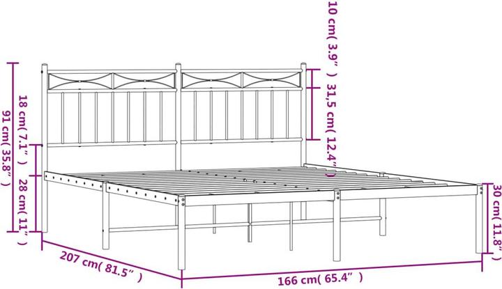 Image du produit vidaXL Bettgestell (160 x 200 cm)