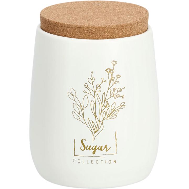 Actual product image Zeller Present Storage tin w. cork lid "Sugar", 750 ml, metal (0.75 l)