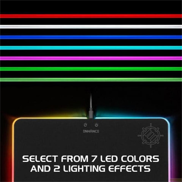 Actual product image Enhance LED Mouse Pad Black