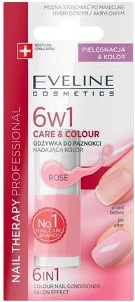 Produktbild Eveline Nail Therapy Care&Colour 6In1 Conditioner Is A Claw That Gives The Color Rose 5Ml (5 ml)