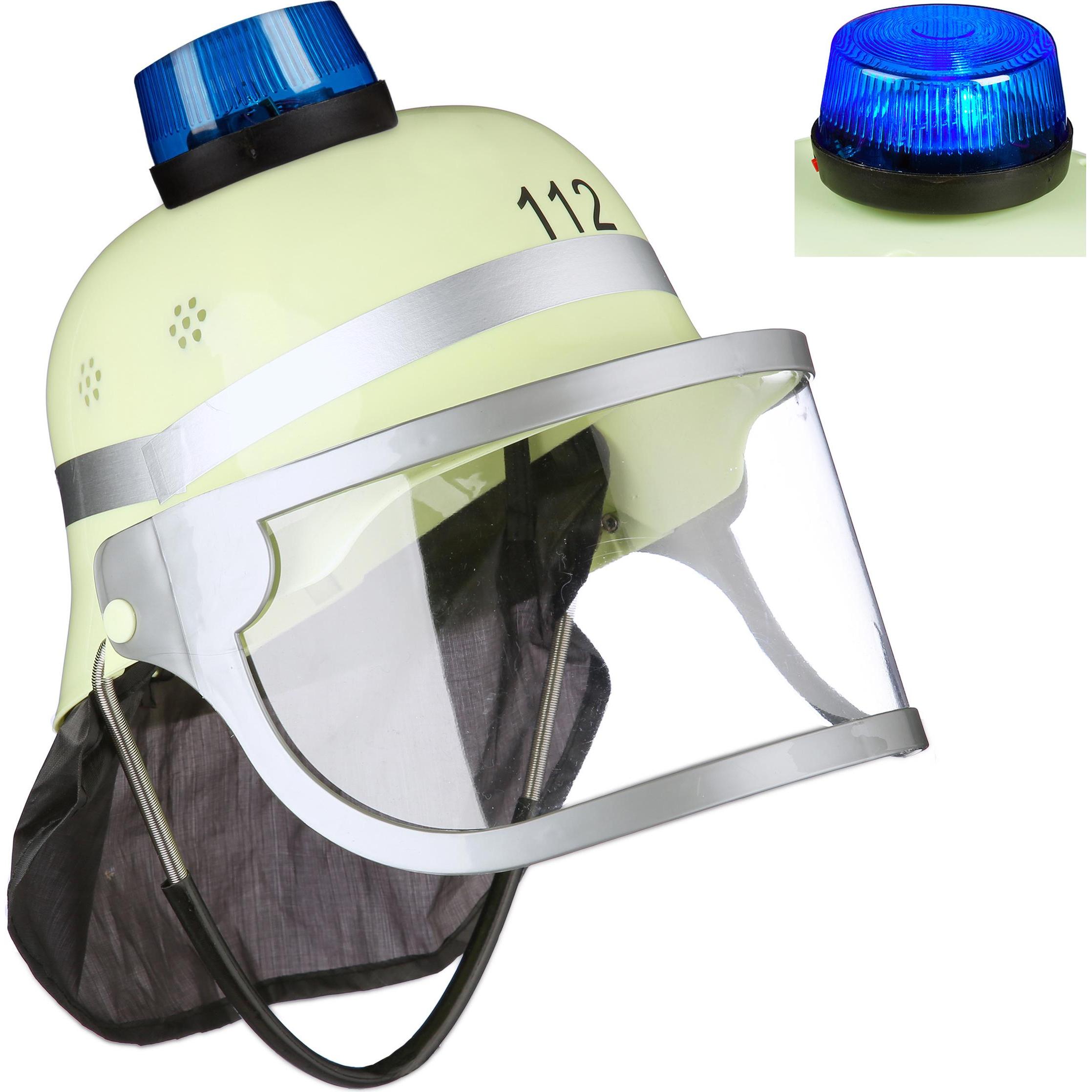 Relaxdays Feuerwehrhelm Blaulicht