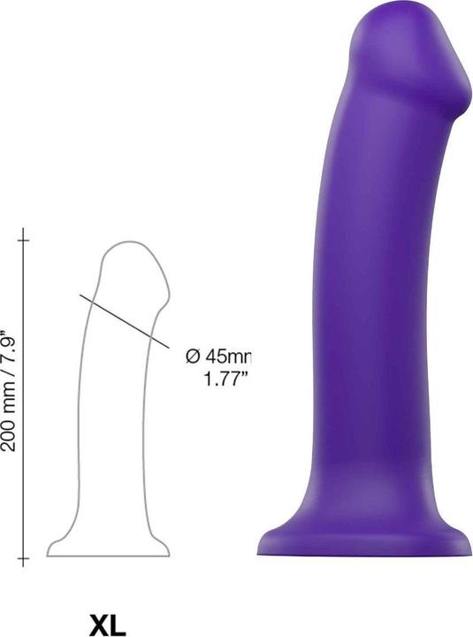 Actual product image Strap-on-me Semi-Realistic Dual Density Bendable Dildo Purple XL