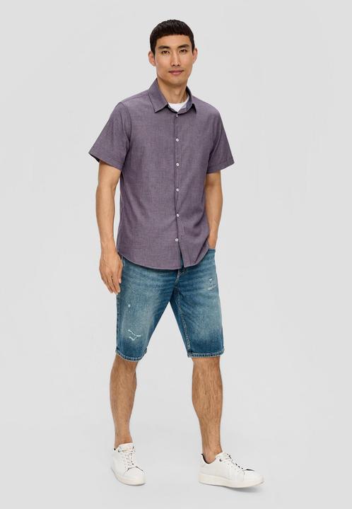 Immagine prodotto s.Oliver Hemd Slim Fit: Kurzarmhemd mit Chambray-Details (3XL)