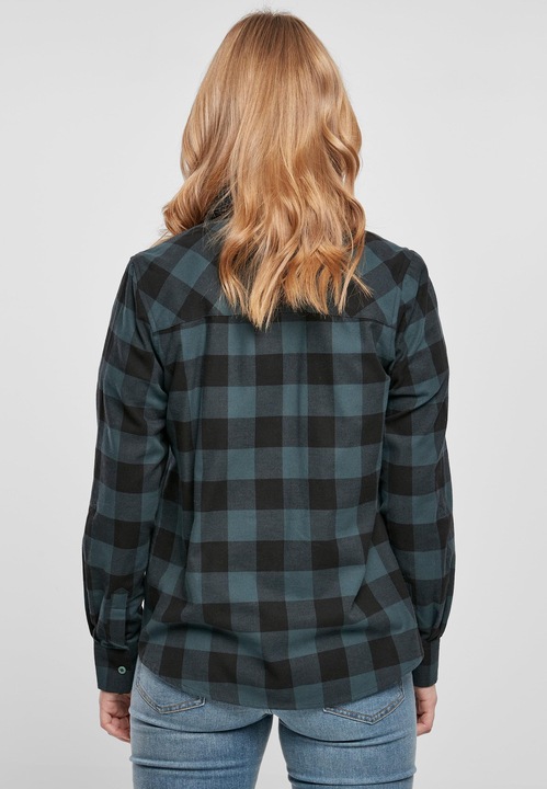 Produktbild Urban Classics Ladies Turnup Checked Flanell Shirt (L)