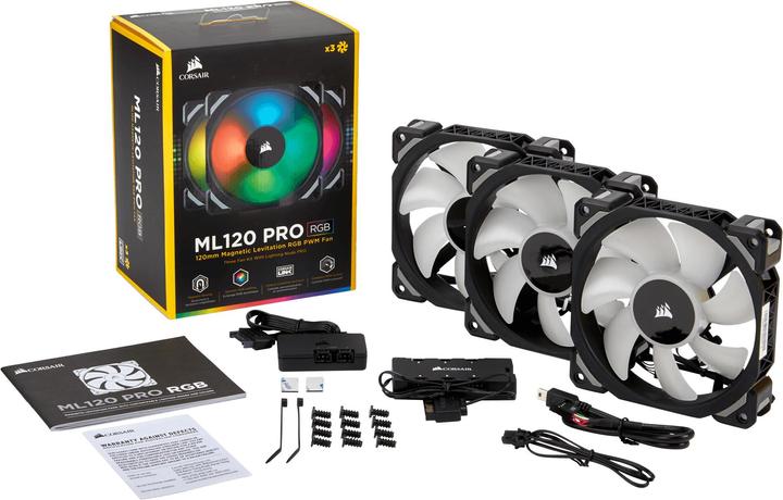 Actual product image Corsair Ml120 Pro RGB 3s (120 mm, 3 x)