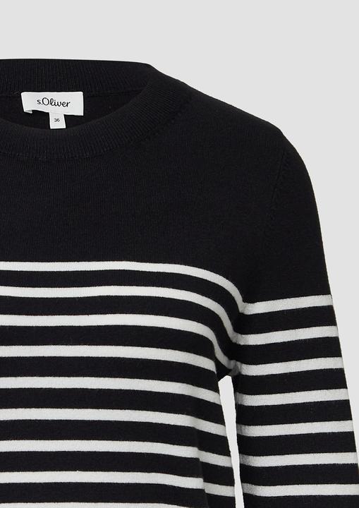 Produktbild s.Oliver Strickpullover Gestreifter Pullover aus Viskosemix (48)
