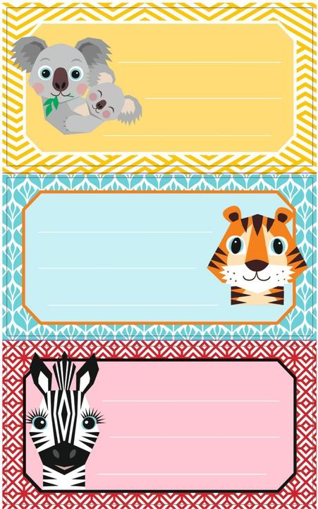 Herlitz Etichette per libri Cute Annimals autoadesive FSC