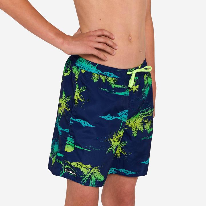 Produktbild Olaian Boardshorts Surfen Jungen mit Taschen 100 Stories dunkelblau (140)