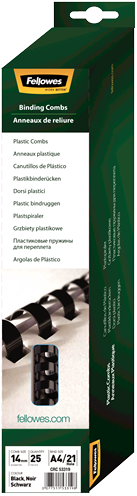 Actual product image Fellowes Binder spine 14mm, 21 rings
