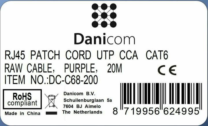 Produktbild Dsit CAT 6 Netzwerkkabel U/UTP (CAT6, 20 m)