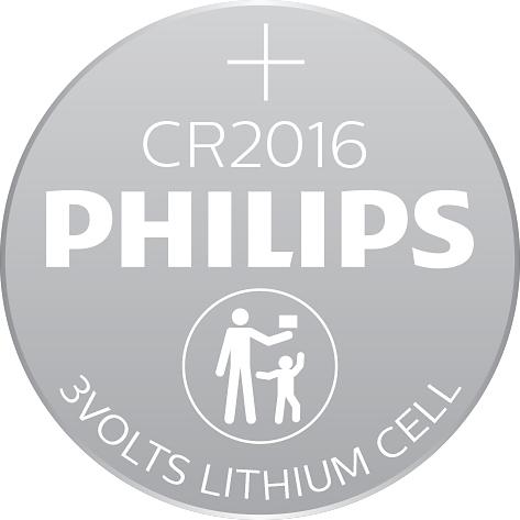 Image du produit Philips Batterie CR2016/01B (1 pcs, CR2016)
