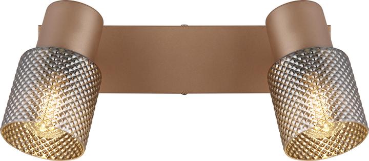 Produktbild Globo Satella E14 Strahler 2-fach 40W Kaffeefarben Matt, Metall Ø7cm 54314-2 (E14)