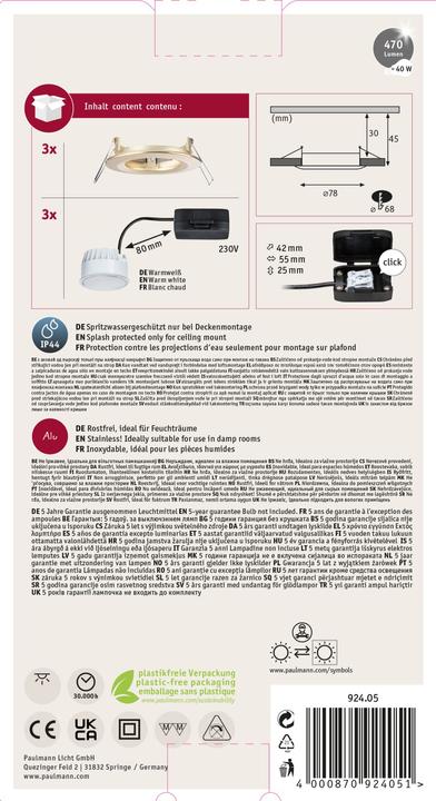 Produktbild Paulmann Einbauleuchte Nova Set (470 lm)