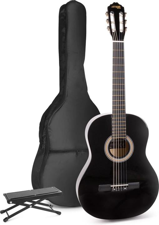 Image du produit Max Music Akustikgitarre für Anfänger - Soloart Classic Gitarre / Spanische Gitarre mit (Guitare classique, Érable, Tilleul)