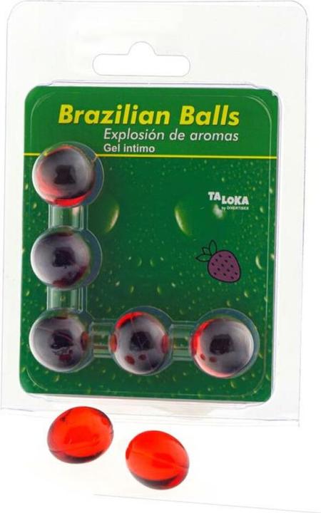 Produktbild Taloka 5 Brasilianische Kugeln Erdbeer Intimgel