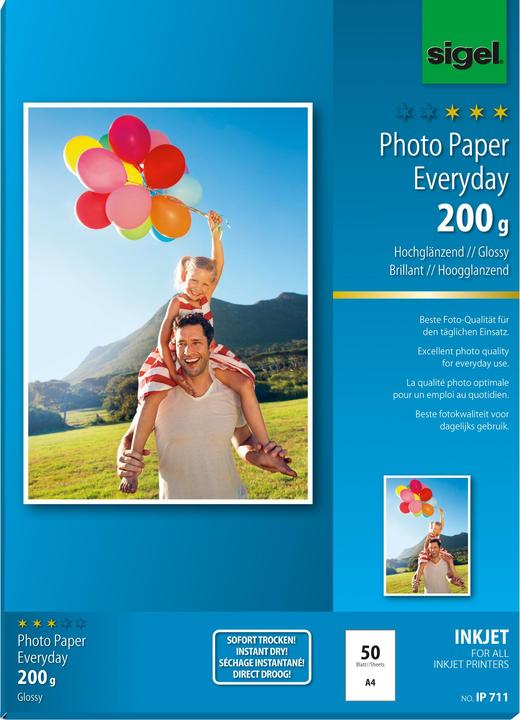 Produktbild Sigel Inkjet Everyday (200 g/m², A4, 50 Stk.)