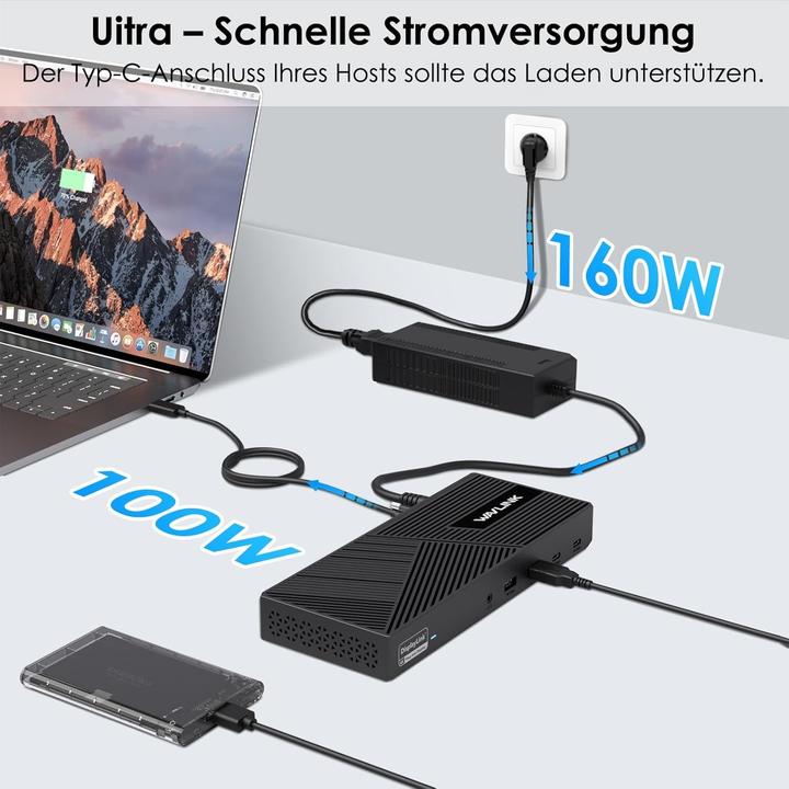 Actual product image Wavlink Displaylink Docking Station (USB-C, 6 ports)
