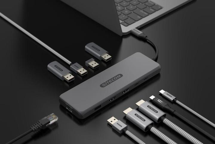 Actual product image Sitecom CN-7001 10in1 USB4 PD Multip Adapt (USB-C, 10 Ports)
