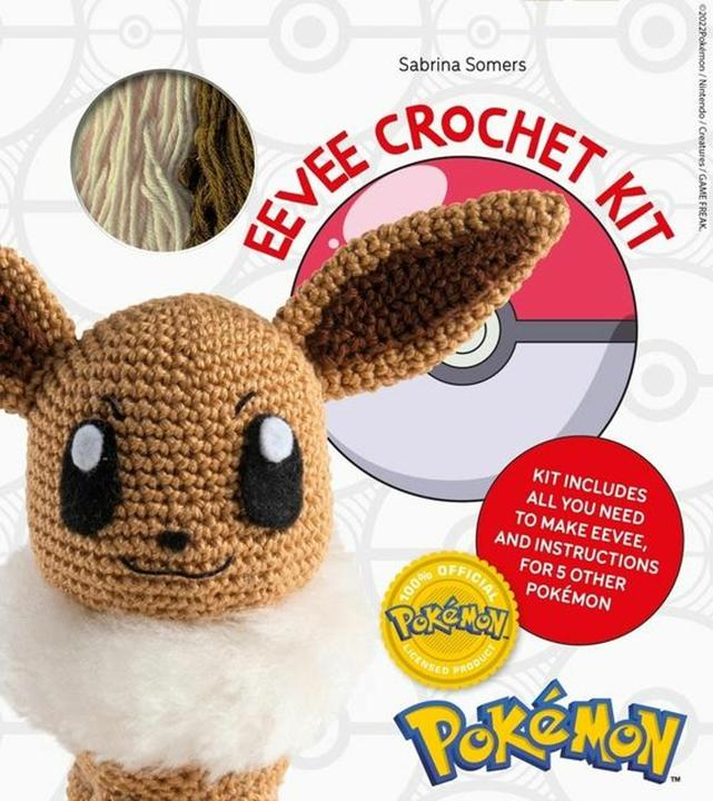 Produktbild Pokémon Crochet Eevee Kit: Kit includes materials to make Eevee and instructions for 5 other Pokémon