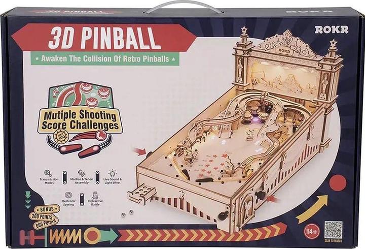 Produktbild Rokr Pinball / Flipperkasten - 3D Holzbausatz