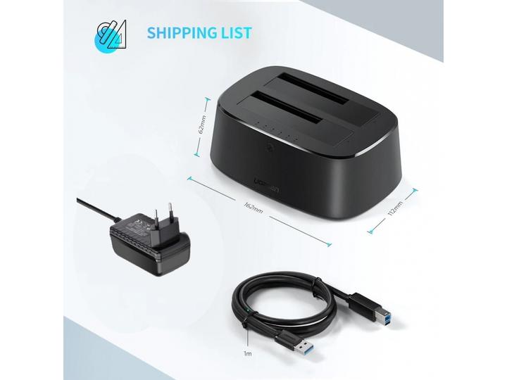 Produktbild Ugreen SATA Hard Drive Docking Station für 2.5" und 3.5" SSD HDD