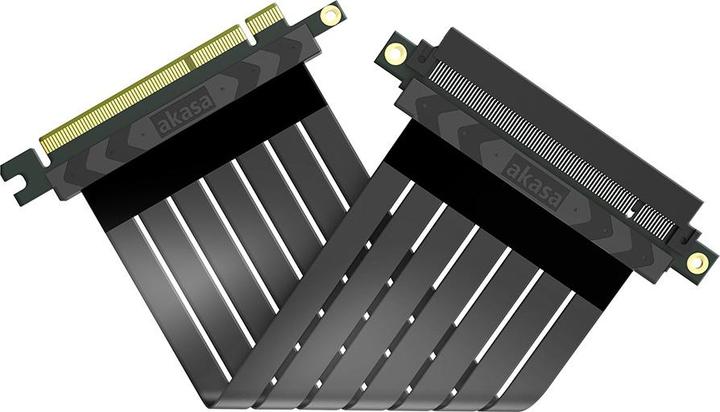 Image du produit Akasa Riser Black X2 Mark IV, Premium PCIe 4.0 x16 Riser Cable (20 cm, Carte de contremarche)
