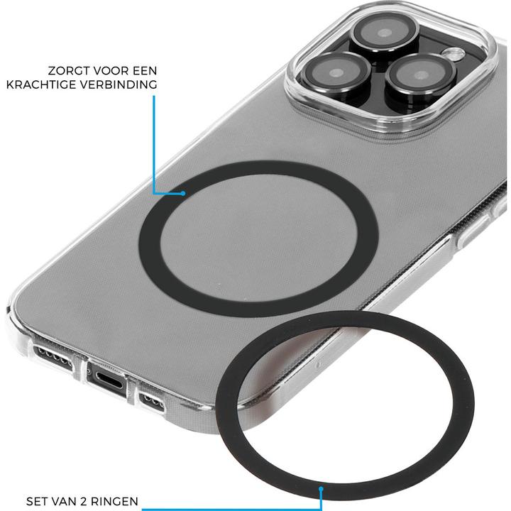 Actual product image Mobiparts MagSafe compatible Ring Black (2pcs)