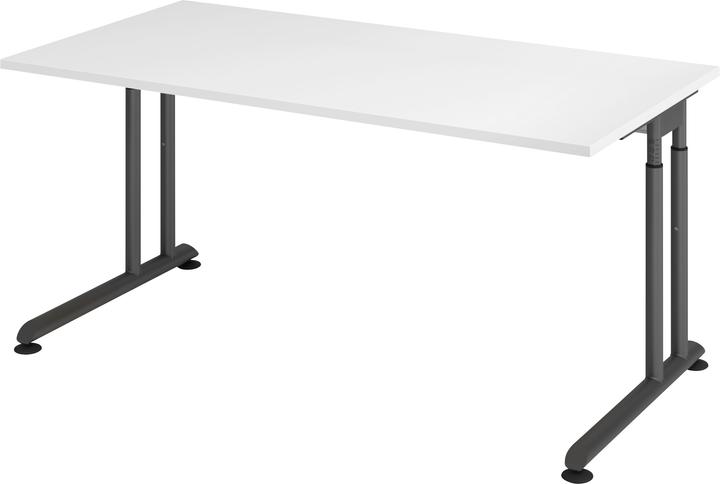Immagine prodotto Hammerbacher Scrivania C-foot 160x80cm bianco/grafite (160 x 80 cm)