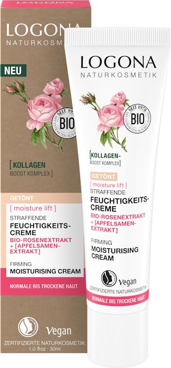 Actual product image Logona Tinted Firming BIO Moisturising Cream Rose & Apple - 30ml - (30 ml, Tinted Day Cream)