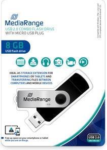 Produktbild MediaRange combo flash drive with micro USB (OTG) (8 GB, USB-A)