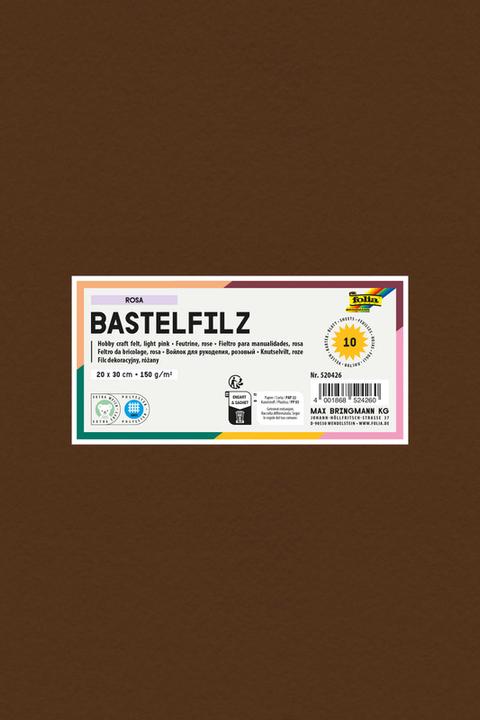 Produktbild Folia Bastelfilz, (B)200 x (H)300 mm, 150 g/qm, schokobraun