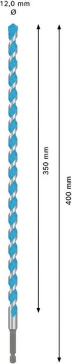 Produktbild Bosch Professional Zubehör Expert HEX-9 Multi Construction Bohrer, 12 x 350 x 400 mm (12 Millimeter)