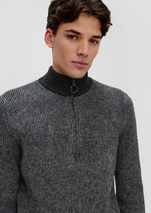 Actual product image s.Oliver Strickpullover Strickpullover mit Rippstruktur (XL)