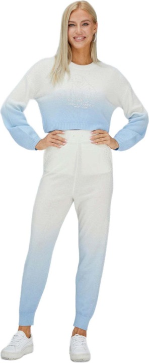 Actual product image Bellemere Sweater Pant Set Polar Bear Gradient Cashmere Cropped Sweater-Pant SET (With Crystal Touch) (S)