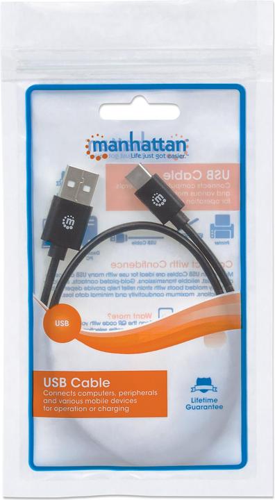 Produktbild Manhattan USB 2.0 Typ C-Kabel (0.50 m, USB 2.0, 15 W)