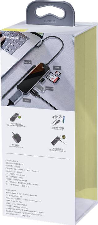 Actual product image Baseus Mirror Series Multifunctional Hub (USB-C, 7 ports)