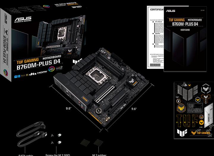 Produktbild ASUS TUF GAMING B760M-PLUS D4 (LGA 1700, Intel B760, mATX)
