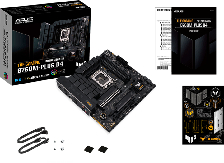 Image du produit ASUS TUF GAMING B760M-PLUS D4 (LGA 1700, Intel B760, mATX)