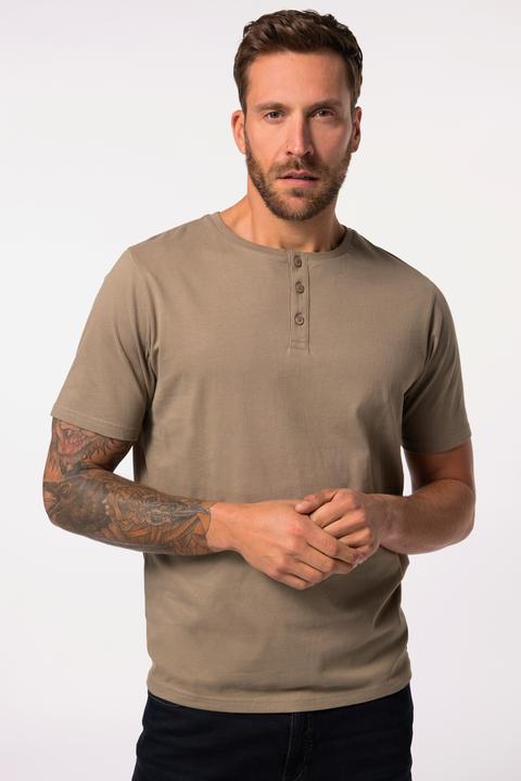 Produktbild JP1880 Henley, Basic, Knopfleiste, Halbarm, bis 7 XL (3XL)