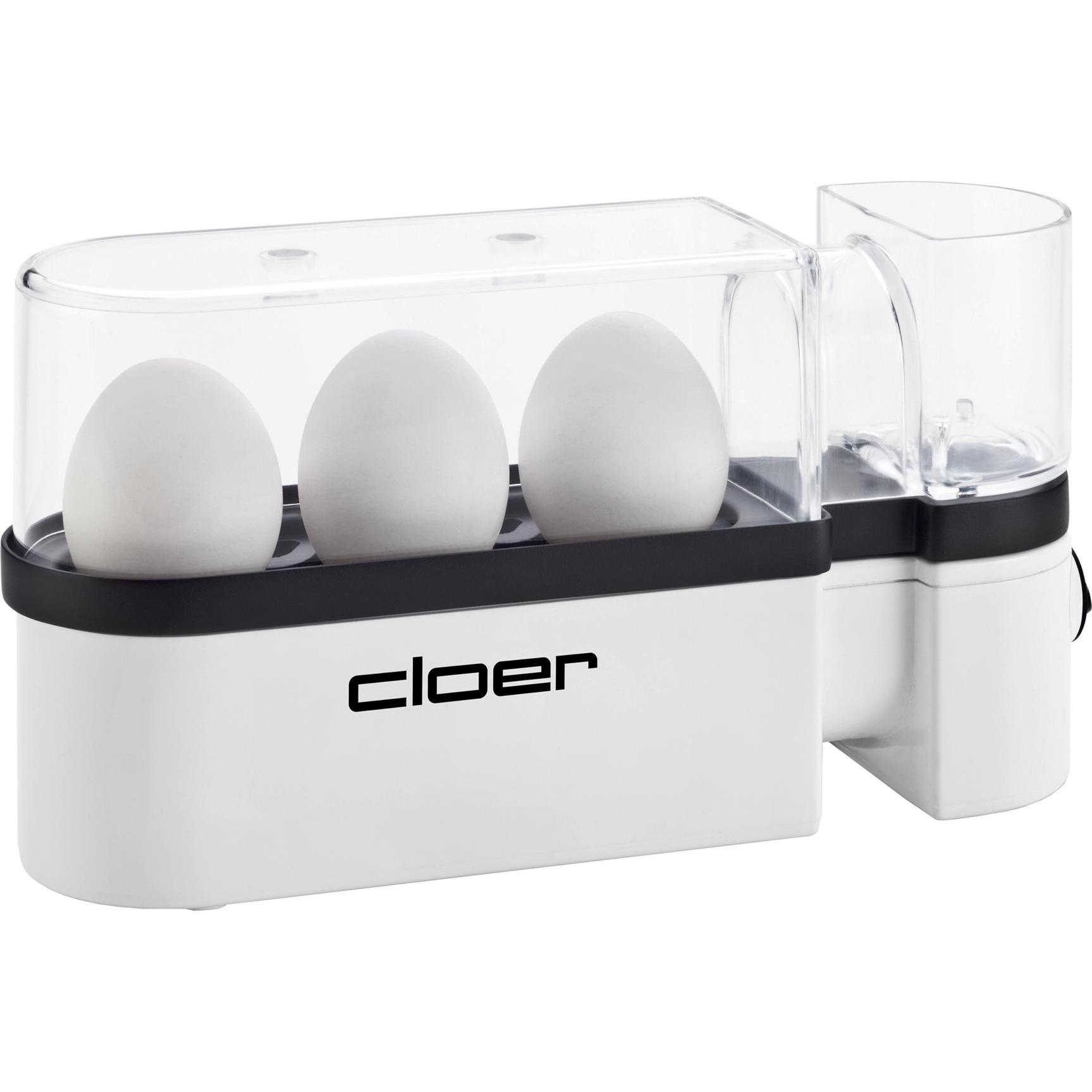 Cloer 6021, Eierkocher, Weiss, Transparent