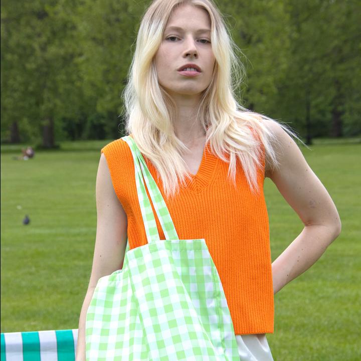 Produktbild Kind Bag Tote Bag Lime Green Gingham