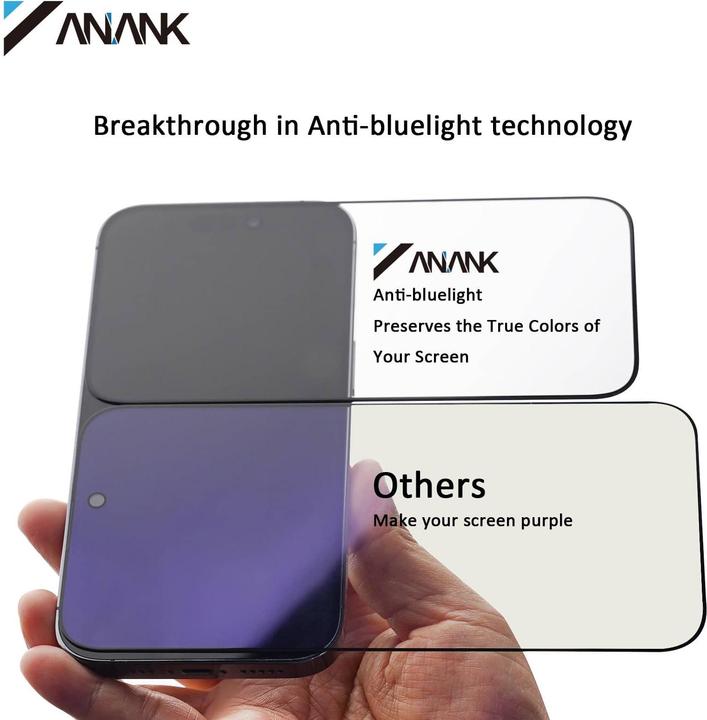 Actual product image Anank 2.5D Transparentes EyeSafe Edition - Anti-Blaulicht Panzerglas für iPhone 16 (1 Piece, Apple iPhone 16)