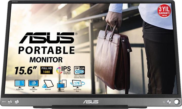 Actual product image ASUS ZenScreen MB16ACE (1920 x 1080 pixels, 15.60")