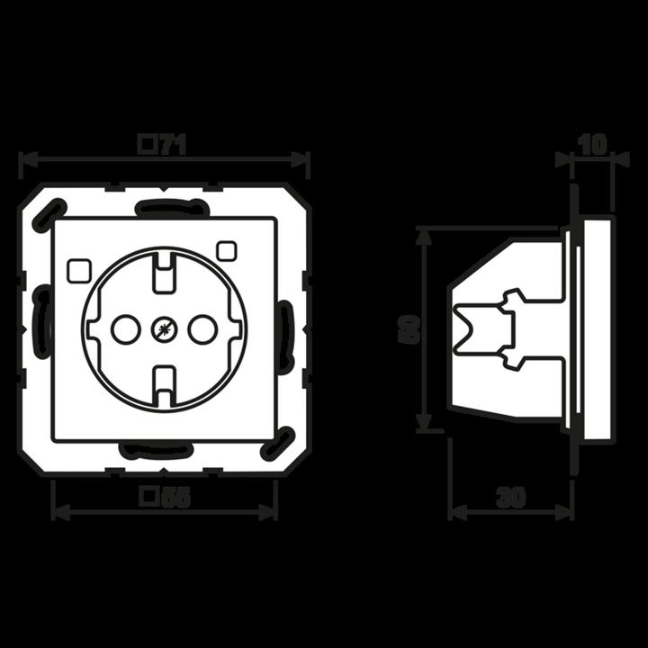 Produktbild JUNG A5520.30WW FI-SCHUKO Steckdose