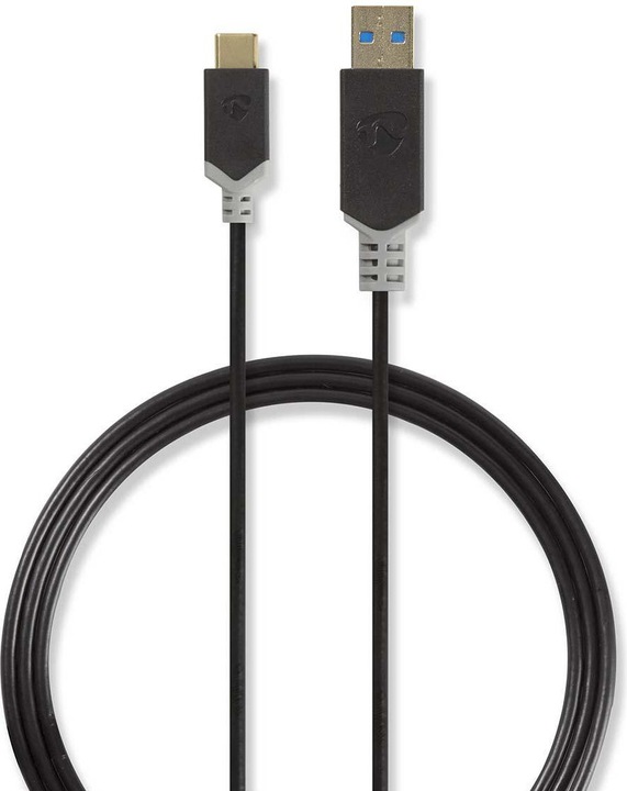 Produktbild Nedis USB-Kabel USB 3.2 Gen 1 USB-A Stecker USB-Typ-C T Stecker 5 Gbps 60 W Vergoldet 1.00 m run (1 m, USB 3.2 Gen 1)