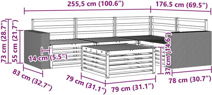 Produktbild vidaXL Outdoor-Sofa