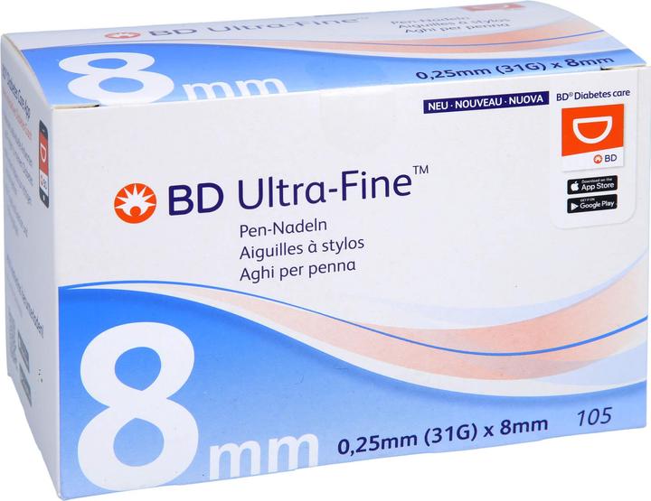 Image du produit BD Pen Nadel 31G 0.25x8mm (Aiguilles de stylo + aiguilles jetables)