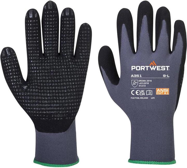 Actual product image Portwest Unisex Adult A351 DermiFlex Plus Grip Gloves (3XL)